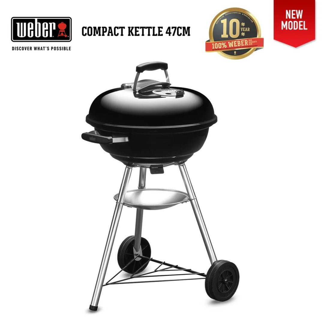 Weber Compact Kettle With Thermometer Charcoal Grill 18.5" (47cm)