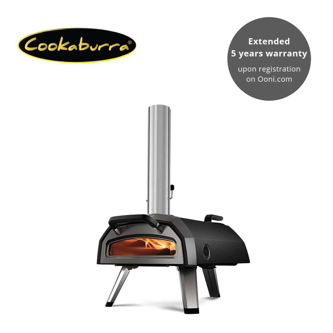 Get extended warranty for Ooni Karu 2 pizza oven upon registration.
