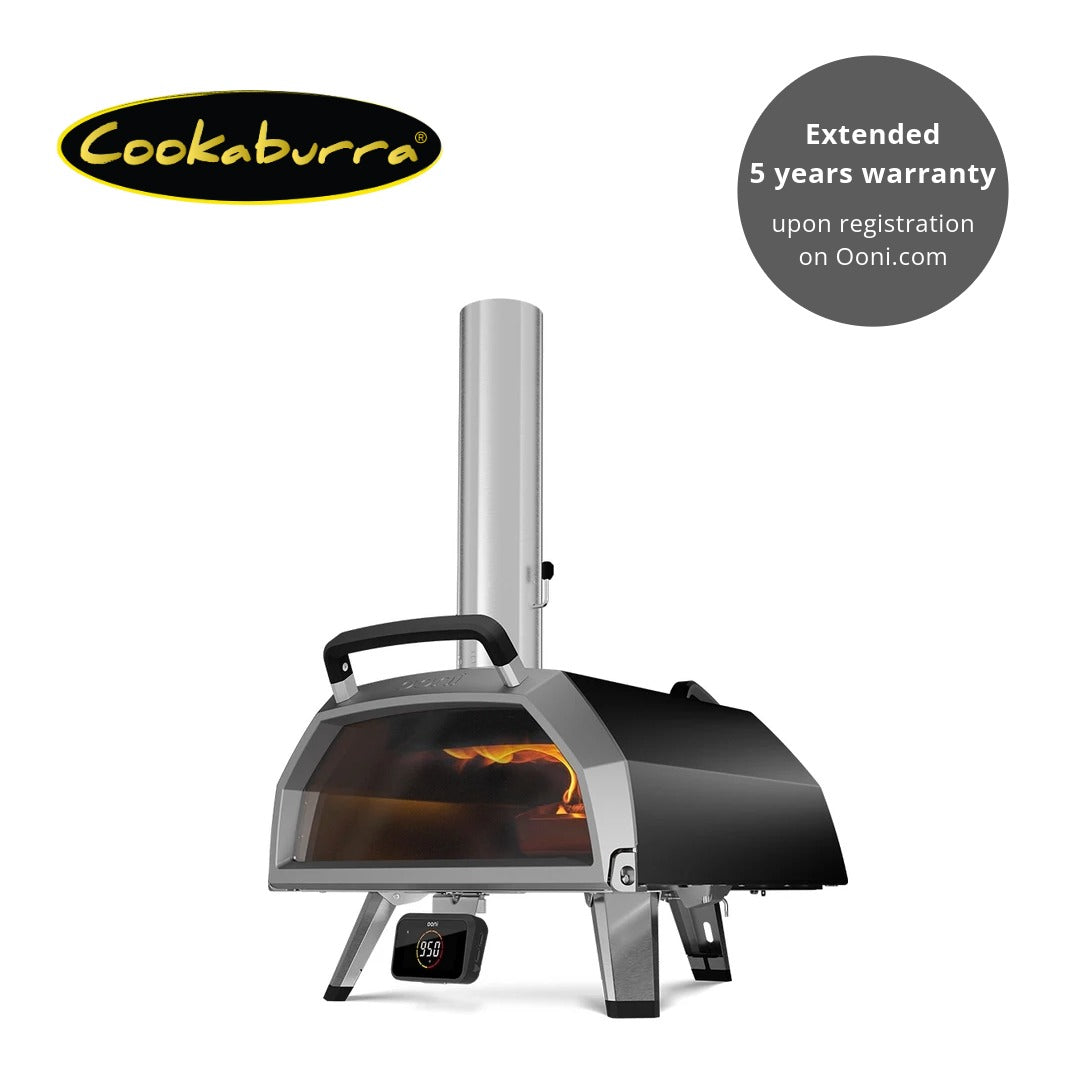Extended warranty for Ooni Karu 2 Pro pizza oven upon registration.