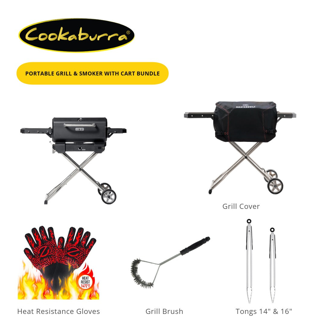 MasterBuilt Portable Charcoal Grill & Smoker Bundle