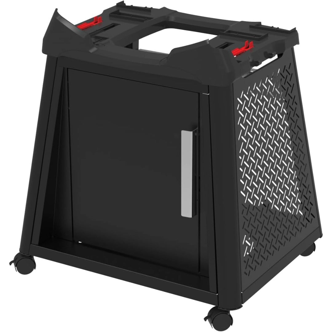 side view 2 of Weber Q Premium Cart for Weber Q series BBQ Grill