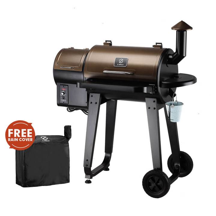 Z Grills 700D2E Electric Pellet Grill Smoker in Silver and Black